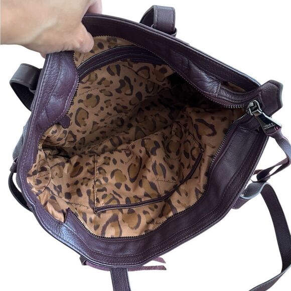 Aimee Kestenberg Leather City Slicker Tote Handbag Burgundy Merlot NWOT - Picture 11 of 12